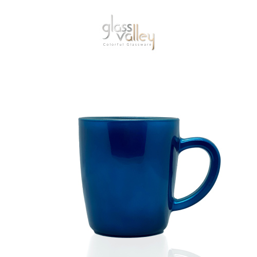 Cappuccino Mug Blue Metallic